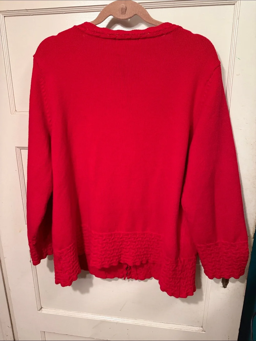 Coldwater Creek Women's Red V-Neck Button Cardigan Size XL